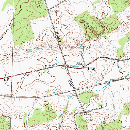 Topographic Map of White School (historical), OH