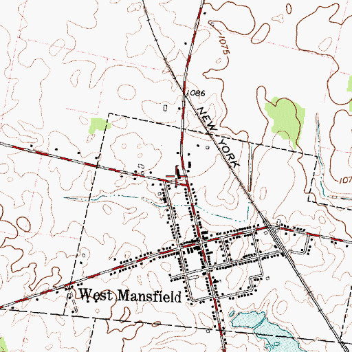 Topographic Map of Benjamin Logan Elementary School, OH