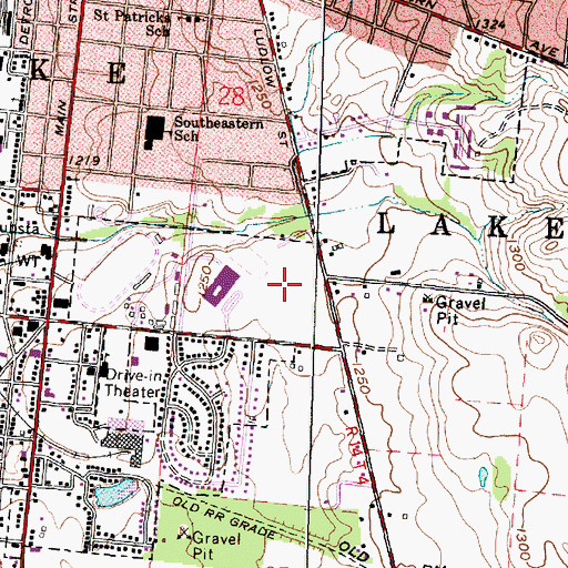 Topographic Map of Blue Jacket Park, OH