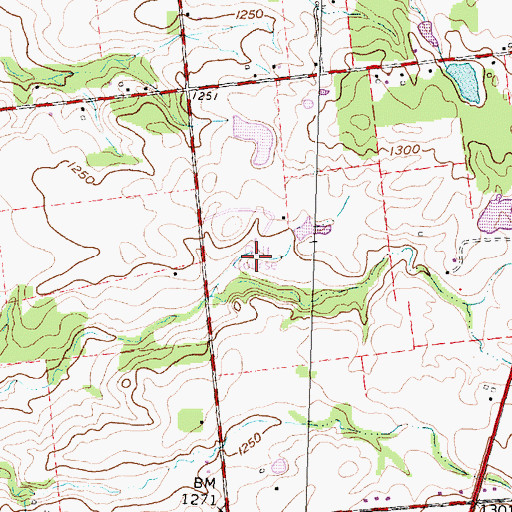 Topographic Map of Cherokee Hills Golf Course, OH