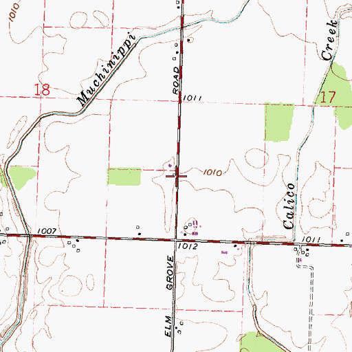 Topographic Map of Elm Grove School (historical), OH