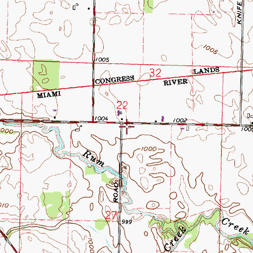 Topographic Map of Fairview School (historical), OH