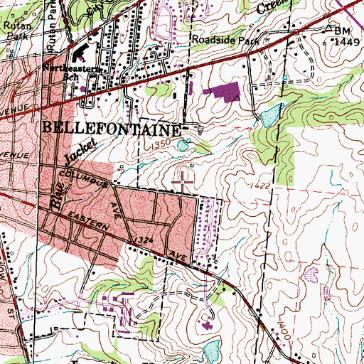 Topographic Map of Jack Martin Park, OH