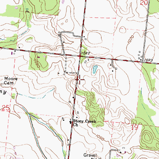 Topographic Map of School Number 1 (historical), OH