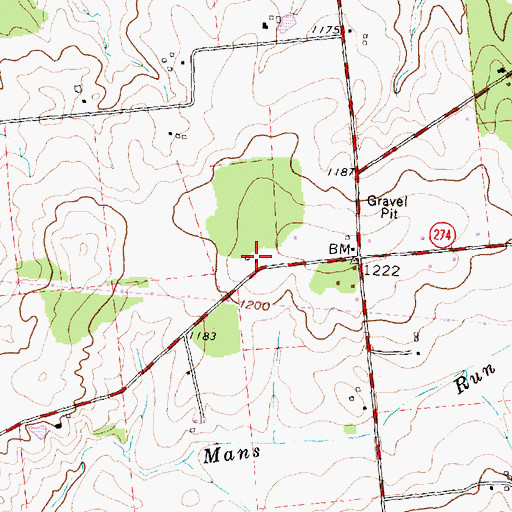 Topographic Map of School Number 4 (historical), OH