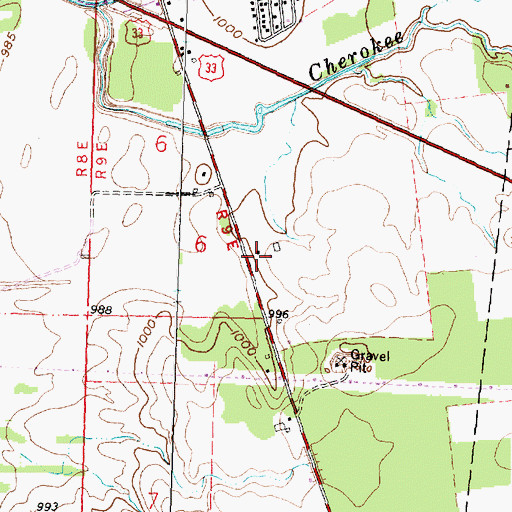 Topographic Map of School Number 6 (historical), OH