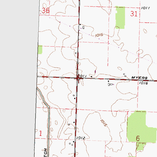 Topographic Map of School Number 8 (historical), OH