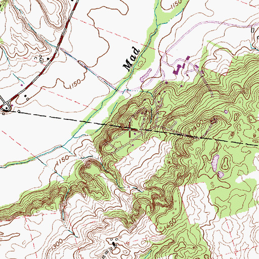 Topographic Map of Valley Hi, OH