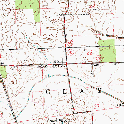 Topographic Map of Castle School (historical), OH
