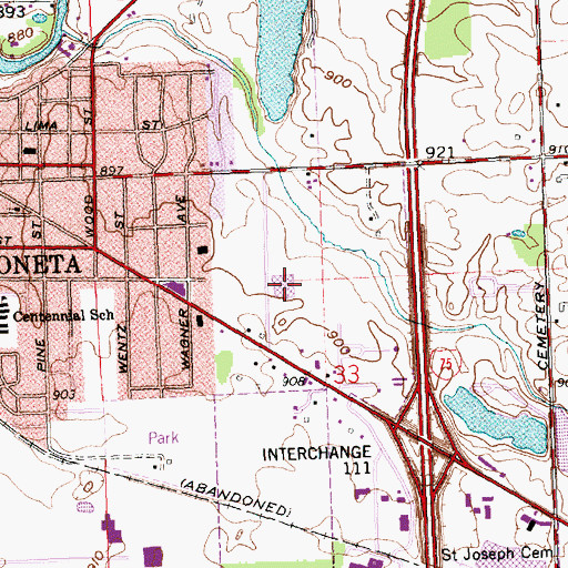 Topographic Map of Neil Armstrong Air and Space Museum, OH