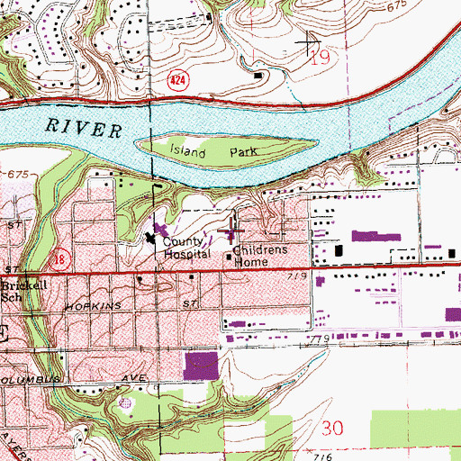 Topographic Map of Good Samaritan School, OH