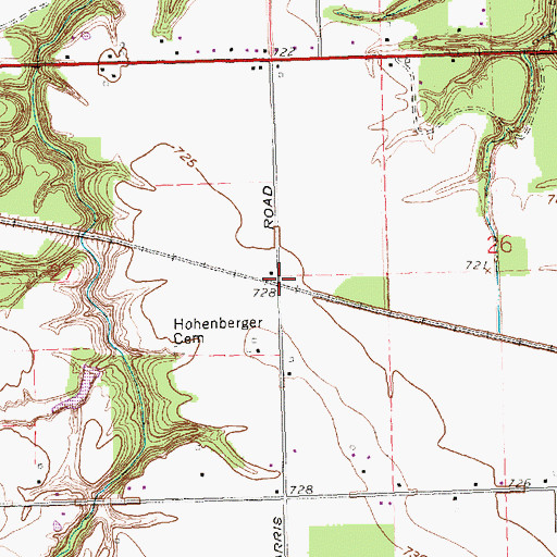 Topographic Map of Midway (historical), OH