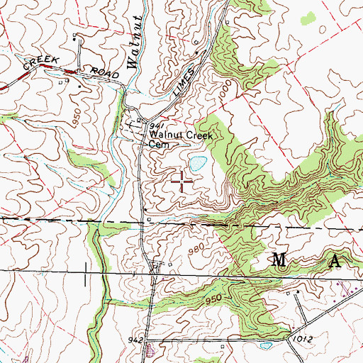 Topographic Map of Buckeye Hills Golf Course, OH