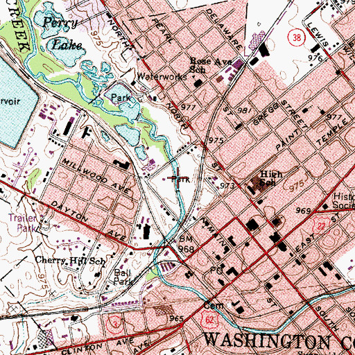 Topographic Map of Eyman Park, OH