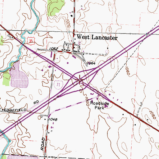 Topographic Map of Interchange 65, OH