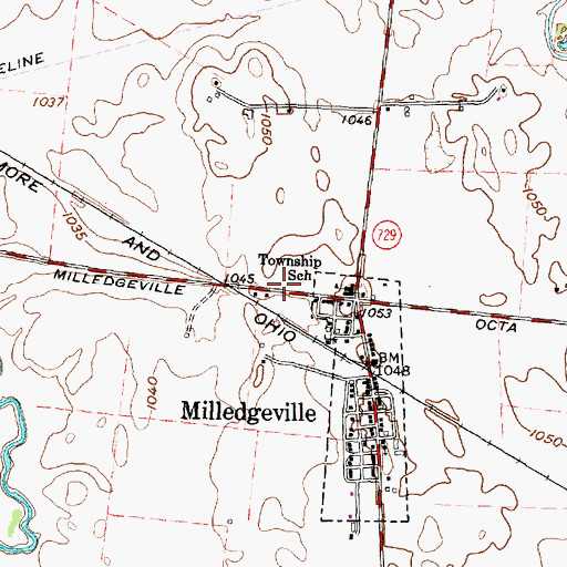 Topographic Map of Jasper Elementary School, OH