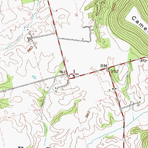 Topographic Map of Cameron School (historical), OH