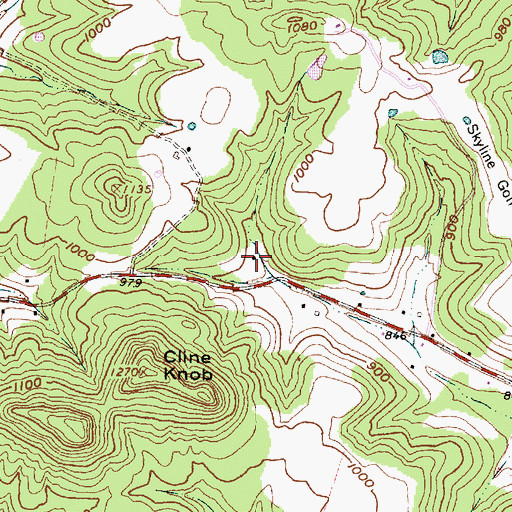 Topographic Map of Cline School (historical), OH