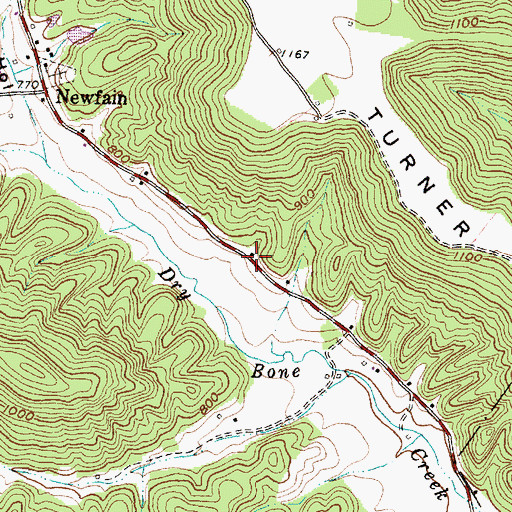 Topographic Map of Dry Bone School (historical), OH