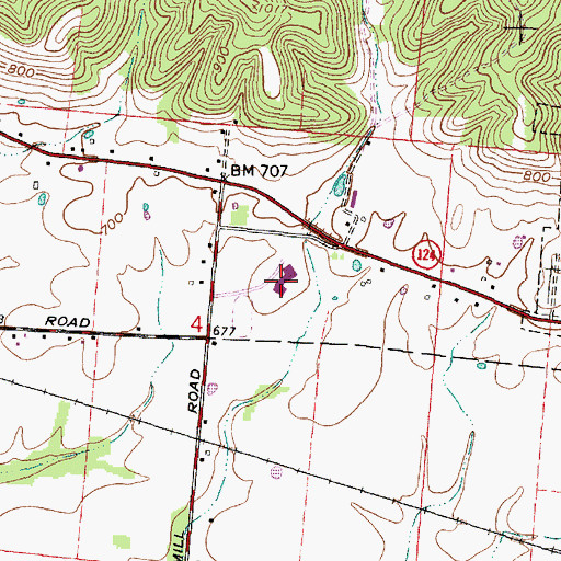 Topographic Map of Eastern High School, OH