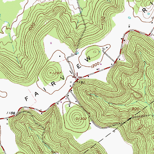 Topographic Map of Fairview School (historical), OH