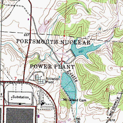 Topographic Map of Ferree Church (historical), OH