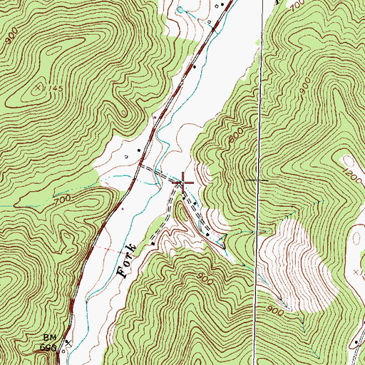 Topographic Map of Fields Hollow, OH