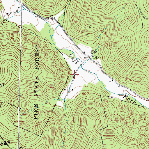 Topographic Map of Fowler Hollow, OH