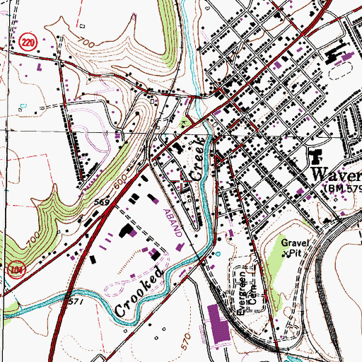 Topographic Map of Green Acres, OH