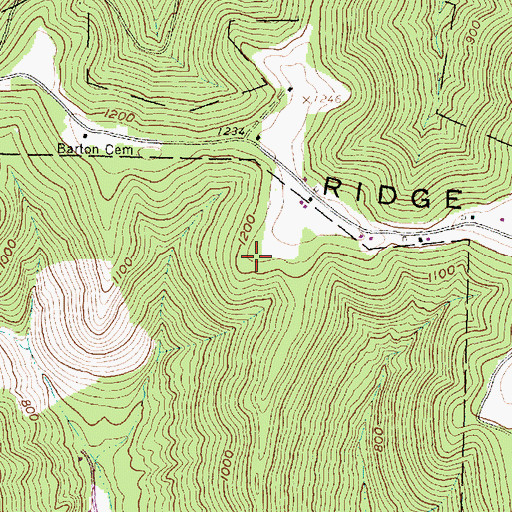 Topographic Map of Green Ridge School (historical), OH