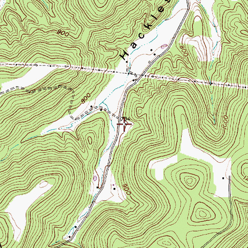 Topographic Map of Hackleshin School (historical), OH