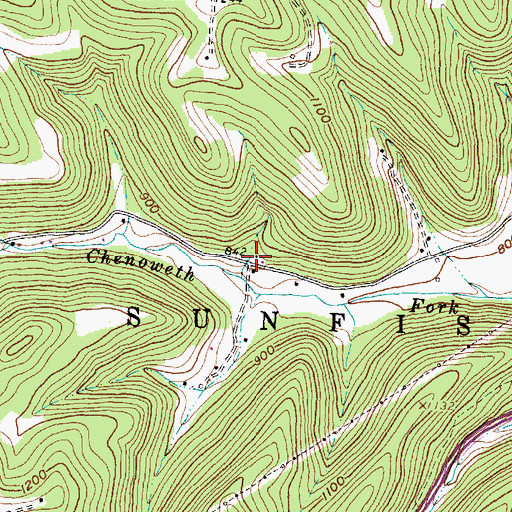 Topographic Map of Holmes School (historical), OH