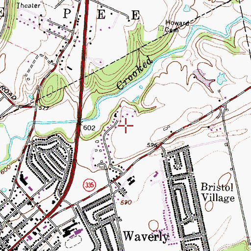 Topographic Map of Kilgore Estates, OH