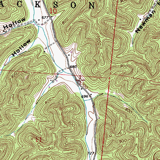 Topographic Map of Lilly Chapel (historical), OH