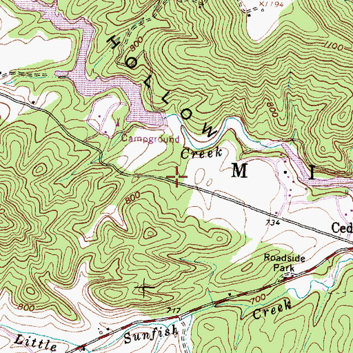 Topographic Map of Lowman School (historical), OH