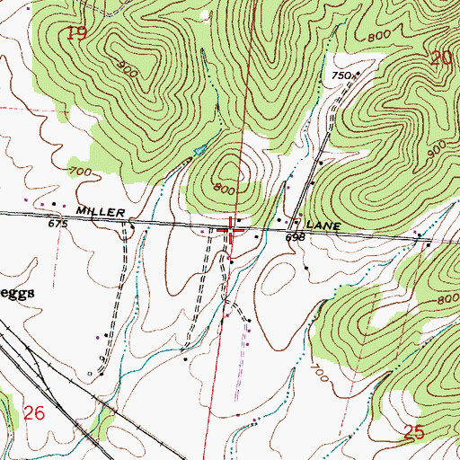 Topographic Map of Miller School (historical), OH