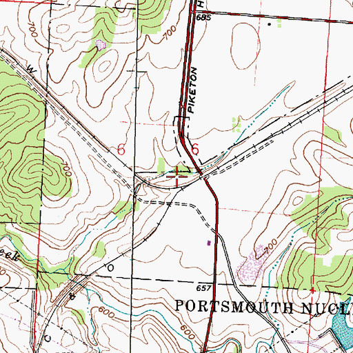 Topographic Map of Moore School (historical), OH