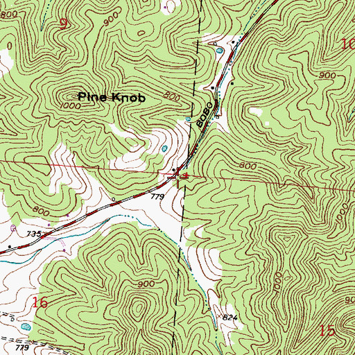 Topographic Map of Mount Carmel Church (historical), OH