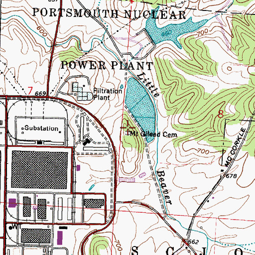 Topographic Map of Mount Gilead Church (historical), OH