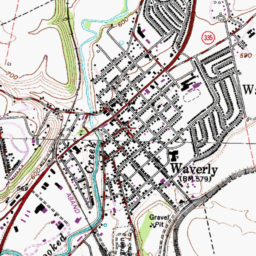 Topographic Map of Pike County Courthouse, OH