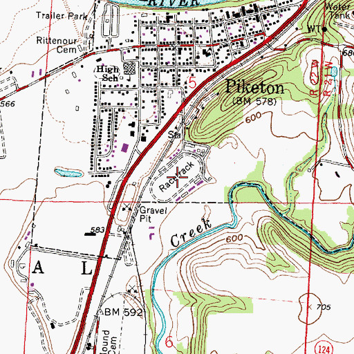 Topographic Map of Pike County Fairgrounds, OH