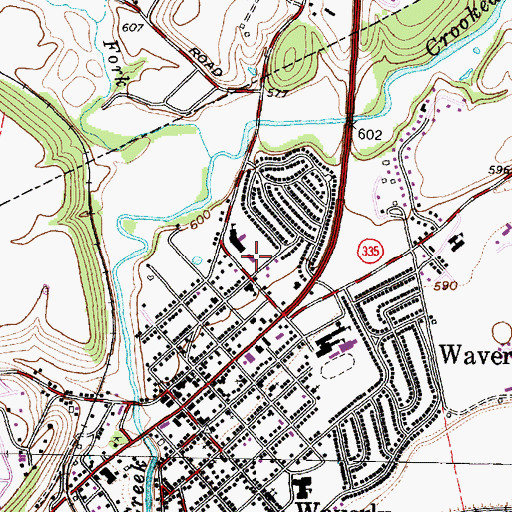 Topographic Map of Pike County School for Child Advancement, OH