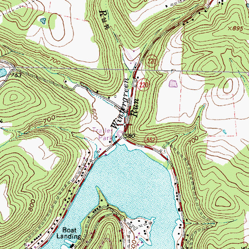 Topographic Map of Red Bridge School (historical), OH