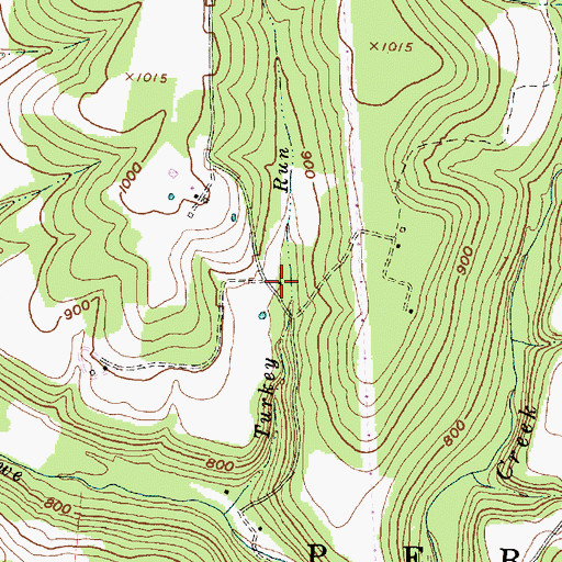 Topographic Map of Turkey Run School (historical), OH