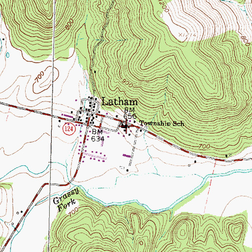 Topographic Map of Western High School, OH