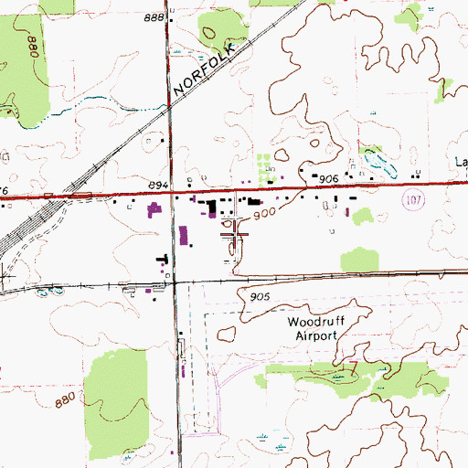 Topographic Map of Cox Subdivision, OH