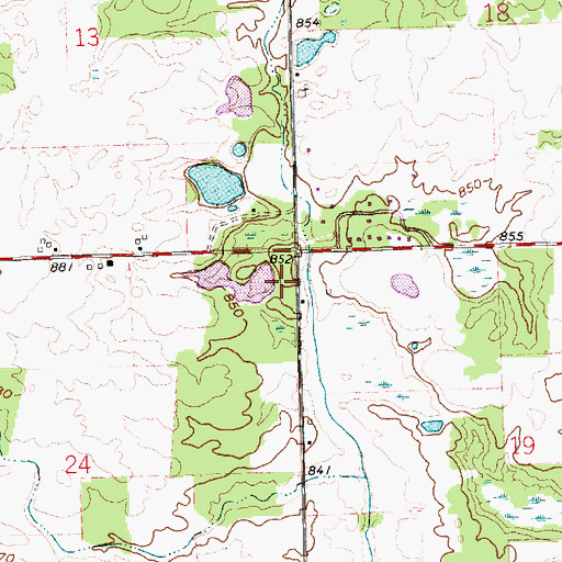 Topographic Map of George Bible Park, OH