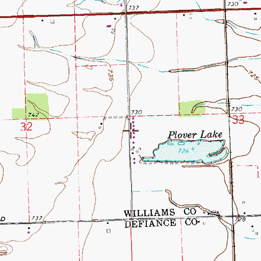 Topographic Map of Holly Addition, OH