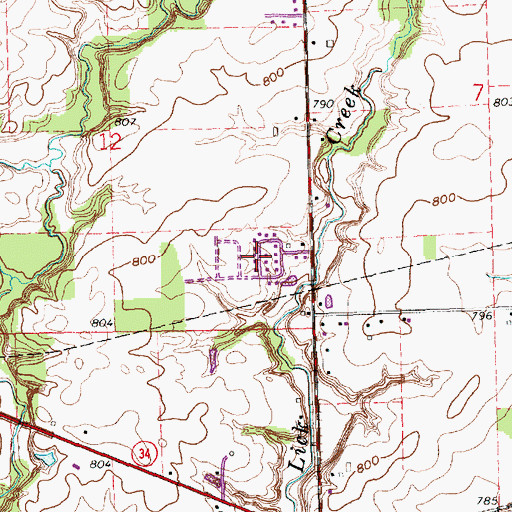 Topographic Map of Norlick Place, OH