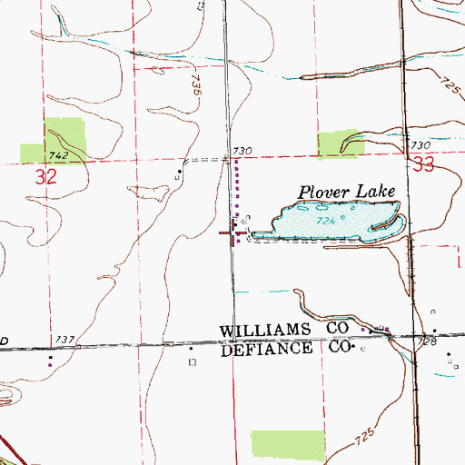 Topographic Map of Plover Lake Addition, OH